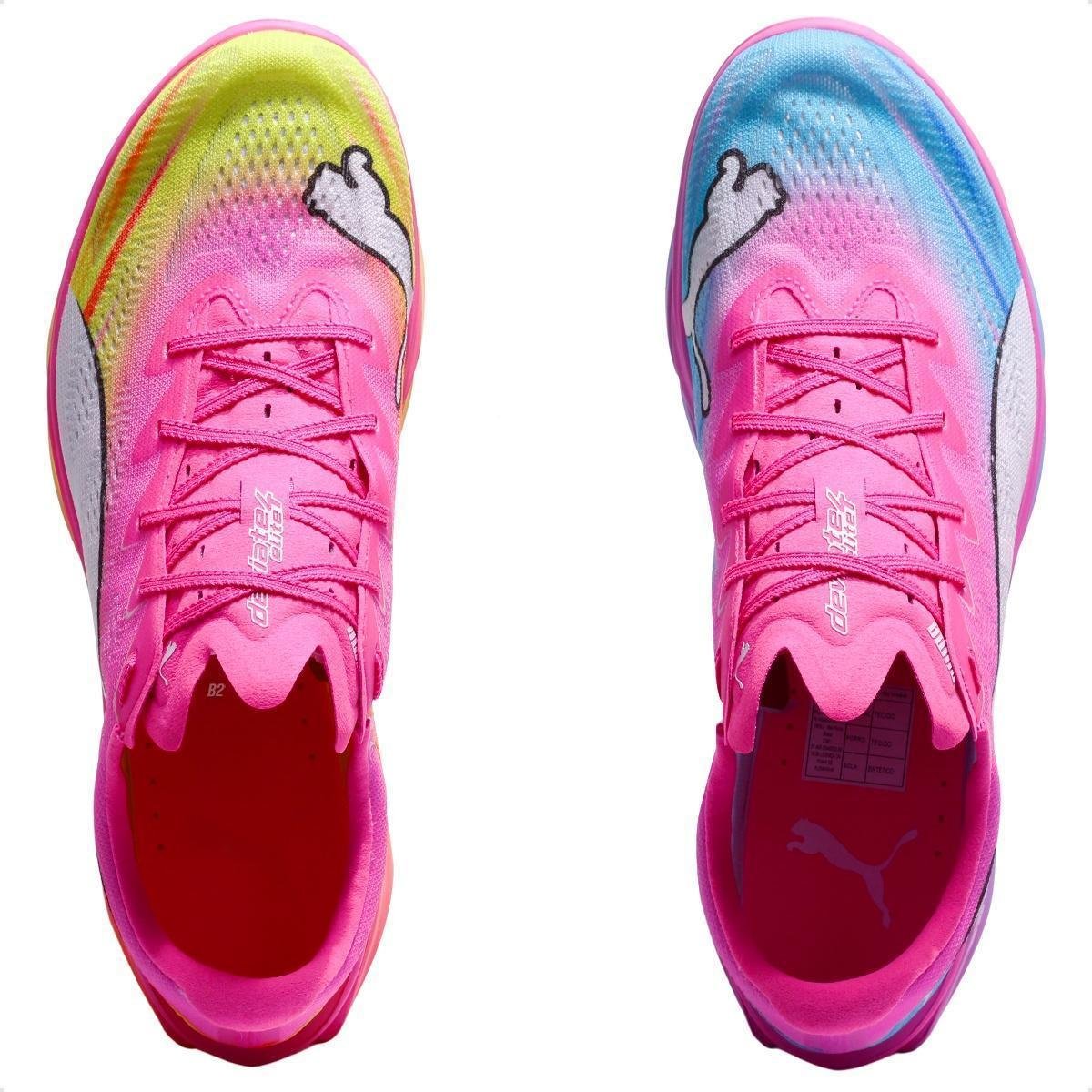 Tênis Puma Deviate Nitro Elite 4 ST Masculino - Rosa+Azul | Netshoes