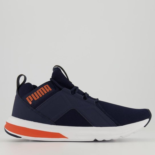 Tênis Puma Enzo Sport BDP Marinho e Laranja - Azul Menor preço em Tênis Puma Enzo Sport BDP Marinho e Laranja - Azul