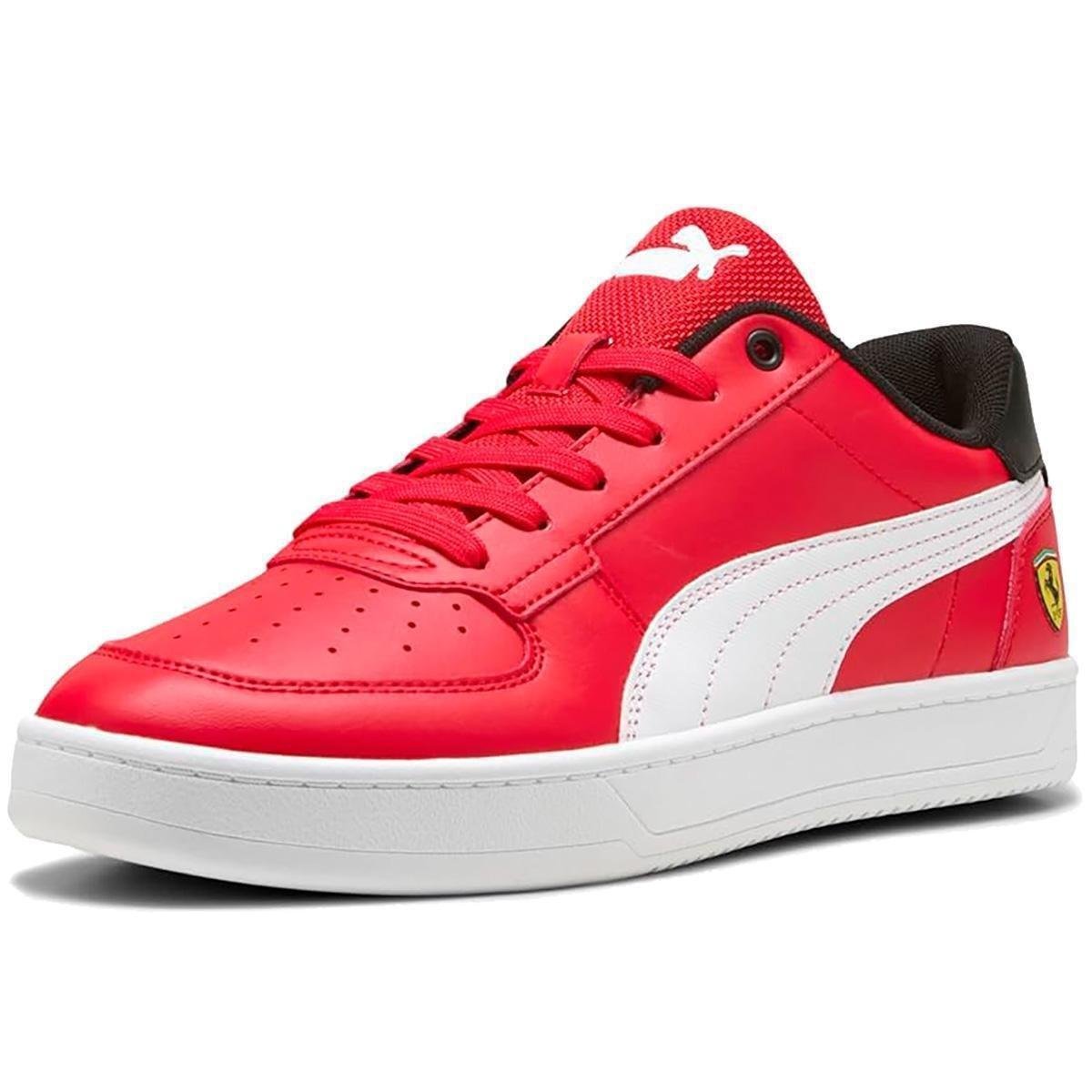 Tênis Puma Ferrari Caven BDP Vermelho+Branco Vermelho Netshoes