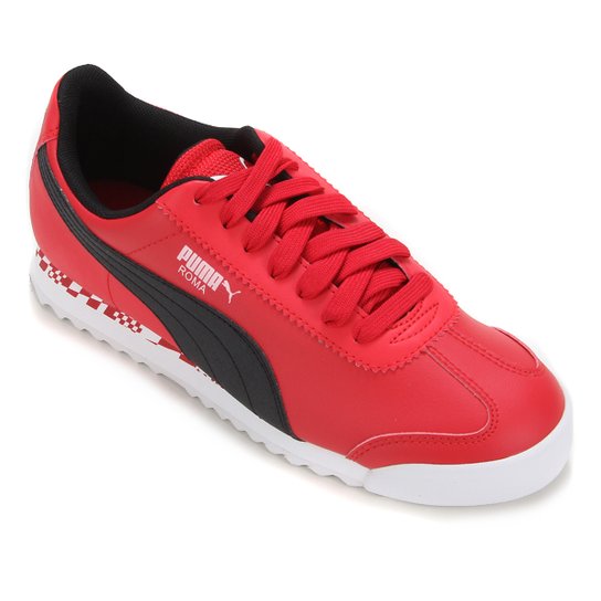 Tênis Puma Ferrari Race Roma - Vermelho+Preto Menor preço em Tênis Puma Ferrari Race Roma - Vermelho+Preto