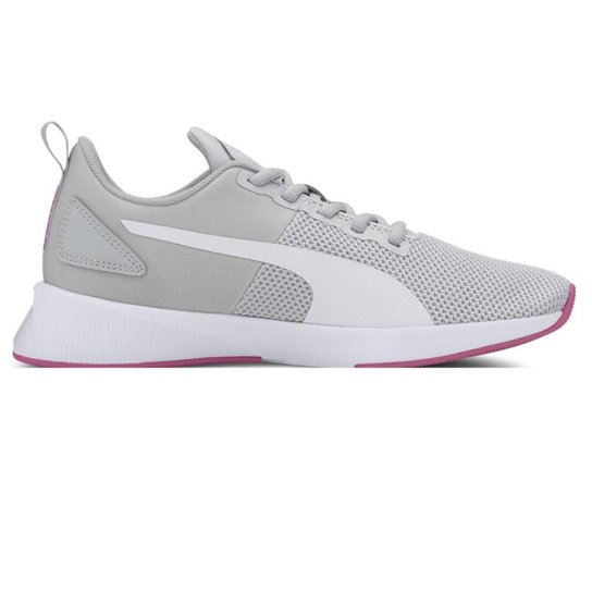 Tênis Puma Flyer Runner Feminino - Cinza+Rosa Menor preço em Tênis Puma Flyer Runner Feminino - Cinza+Rosa