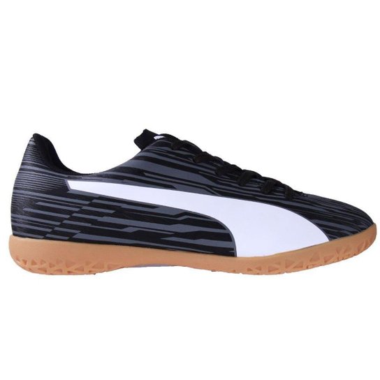 Tênis Puma Futsal Rapido III IT BDP - Preto+Branco Menor preço em Tênis Puma Futsal Rapido III IT BDP - Preto+Branco