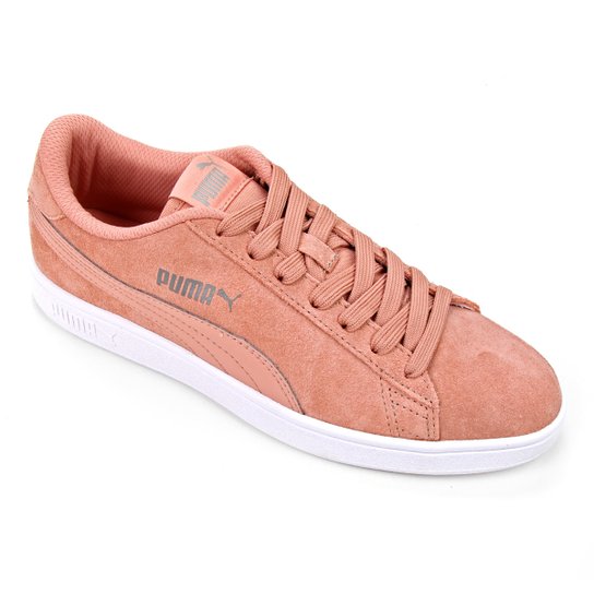 Tênis Puma Smash V2 Feminino - Laranja Menor preço em Tênis Puma Smash V2 Feminino - Laranja