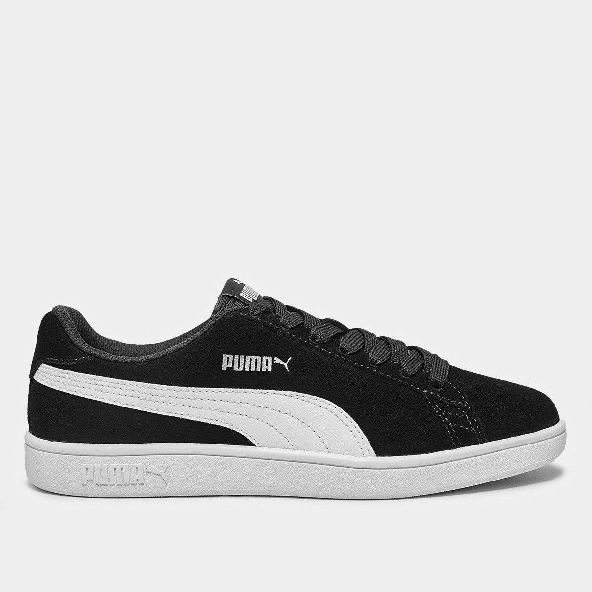 Tênis Puma Smash V2 Masculino Preto+Branco Netshoes