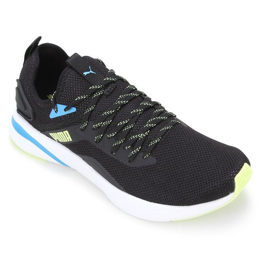 Tênis Puma Softride Rift Knit Masculino - Preto+Amarelo Menor preço em Tênis Puma Softride Rift Knit Masculino - Preto+Amarelo