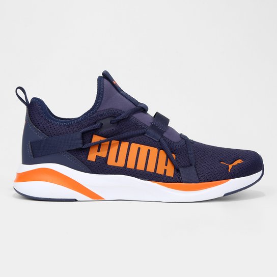 Tênis Puma Softride Rift Slip-On Bold BDP Masculino - Marinho+Laranja Menor preço em Tênis Puma Softride Rift Slip-On Bold BDP Masculino - Marinho+Laranja