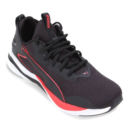 Tênis Puma Softride Rift Tech Masculino - Preto+Vermelho Menor preço em Tênis Puma Softride Rift Tech Masculino - Preto+Vermelho