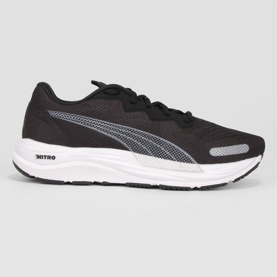 Tênis Puma Velocity Nitro 2 Masculino - Preto+Branco Menor preço em Tênis Puma Velocity Nitro 2 Masculino - Preto+Branco