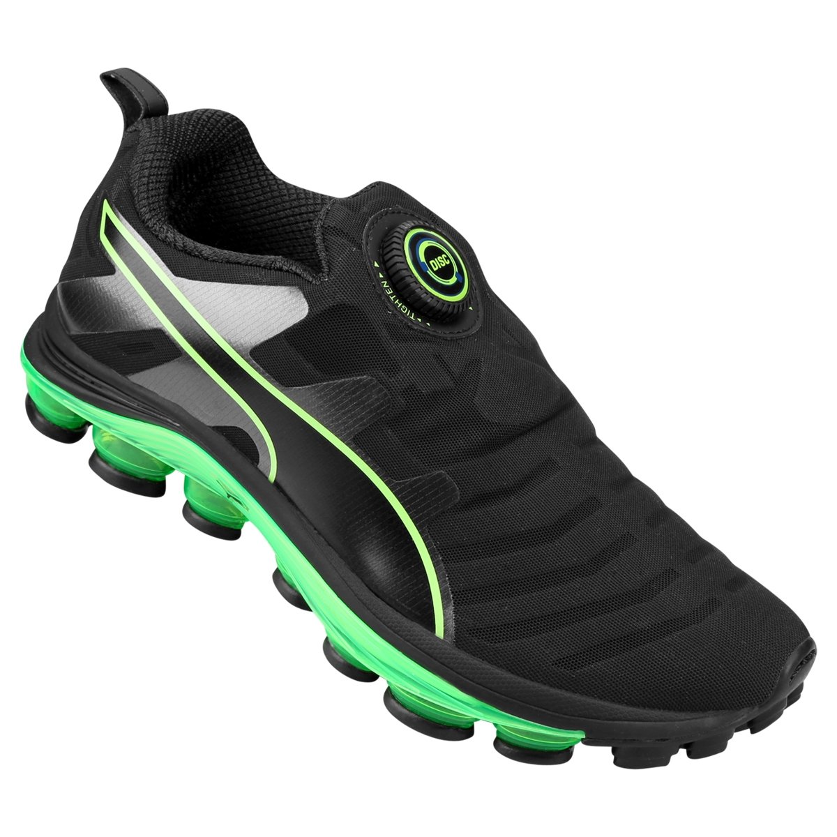 Tênis Puma Voltage DISC Masculino Preto+Verde Limão Netshoes