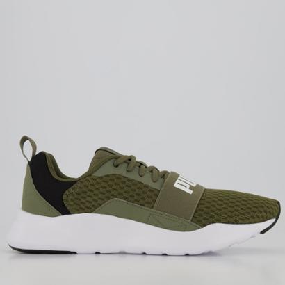 tenis puma masculino verde militar