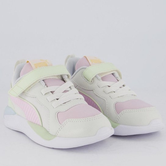 Tênis Puma X-Ray AC PS BDP Juvenil Rosa e Branco