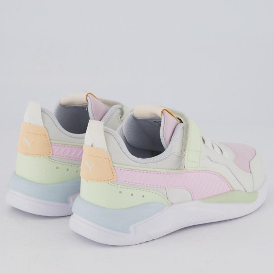Tênis Puma X-Ray AC PS BDP Juvenil Rosa e Branco