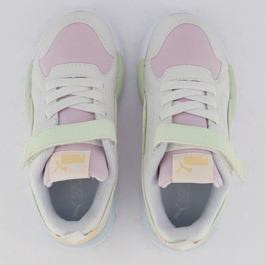 Tênis Puma X-Ray AC PS BDP Juvenil Rosa e Branco
