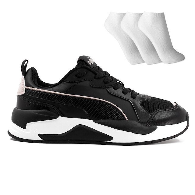 Tênis Puma X-Ray Game Bdp + 3 Pares De Meia - Preto+Rosa Menor preço em Tênis Puma X-Ray Game Bdp + 3 Pares De Meia - Preto+Rosa