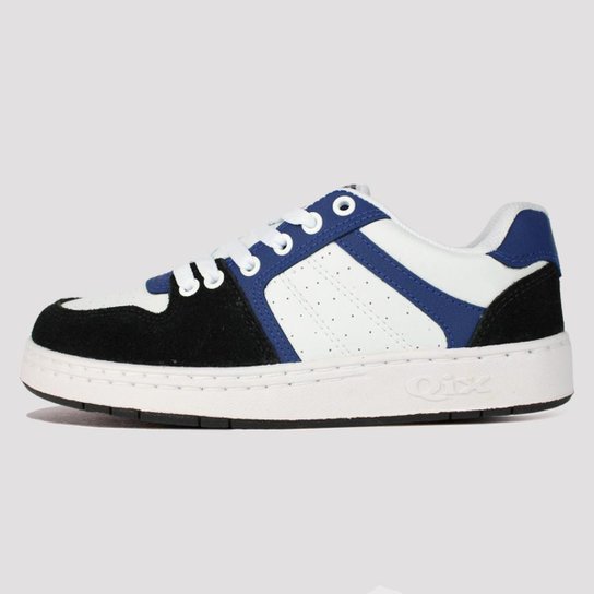 Tênis Qix 80s - Azul/Branco/Preto - Branco Menor preço em Tênis Qix 80s - Azul/Branco/Preto - Branco