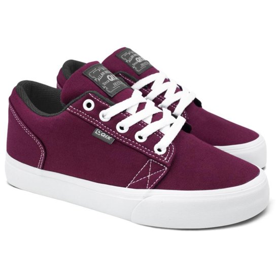 Tênis Qix Allan Mesquita MG Lona Cereja Branco Unissex - Vermelho Menor preço em Tênis Qix Allan Mesquita MG Lona Cereja Branco Unissex - Vermelho