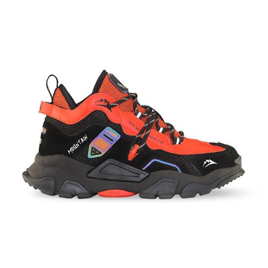 Tênis Qix Mountain Trek 02 Refletivo Sneaker Robusto Esporte - Preto+Laranja Menor preço em Tênis Qix Mountain Trek 02 Refletivo Sneaker Robusto Esporte - Preto+Laranja