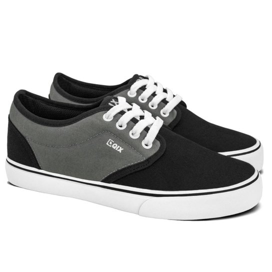 Tênis Qix NB Vulcanizado Grafite Preto Branco - Preto Menor preço em Tênis Qix NB Vulcanizado Grafite Preto Branco - Preto