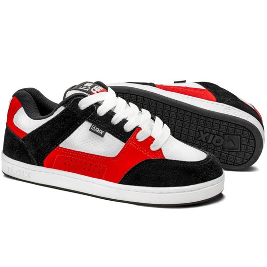 Tênis Qix Skate Retrô AM Vermelho Branco