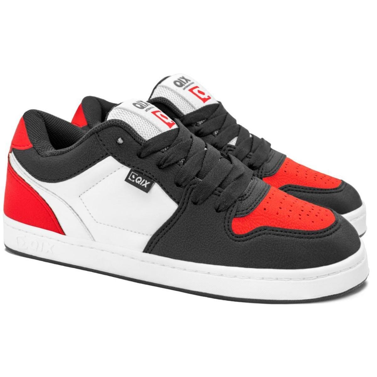 Tênis Qix Skate Urban Low Vermelho Branco Menor preço em Tênis Qix Skate Urban Low Vermelho Branco