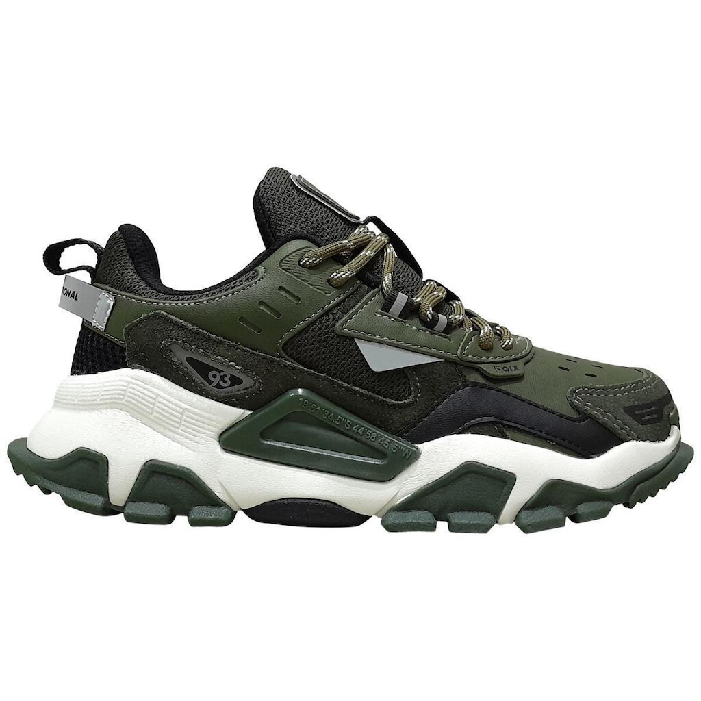 Tênis Qix Trek Adventure Higher Conforto Verde Selva Robusto
