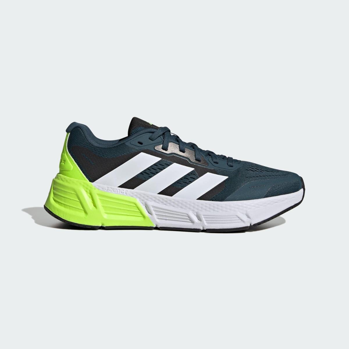 Tênis Questar Adidas - Azul Petróleo+Verde Limão | Netshoes