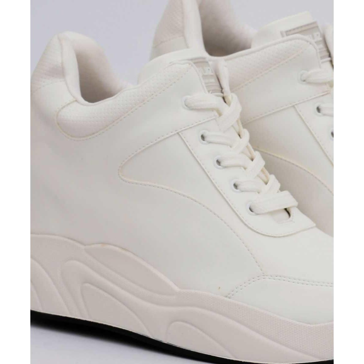 Tênis Quiz Plataforma Salto Embutido Feminino - Branco | Netshoes