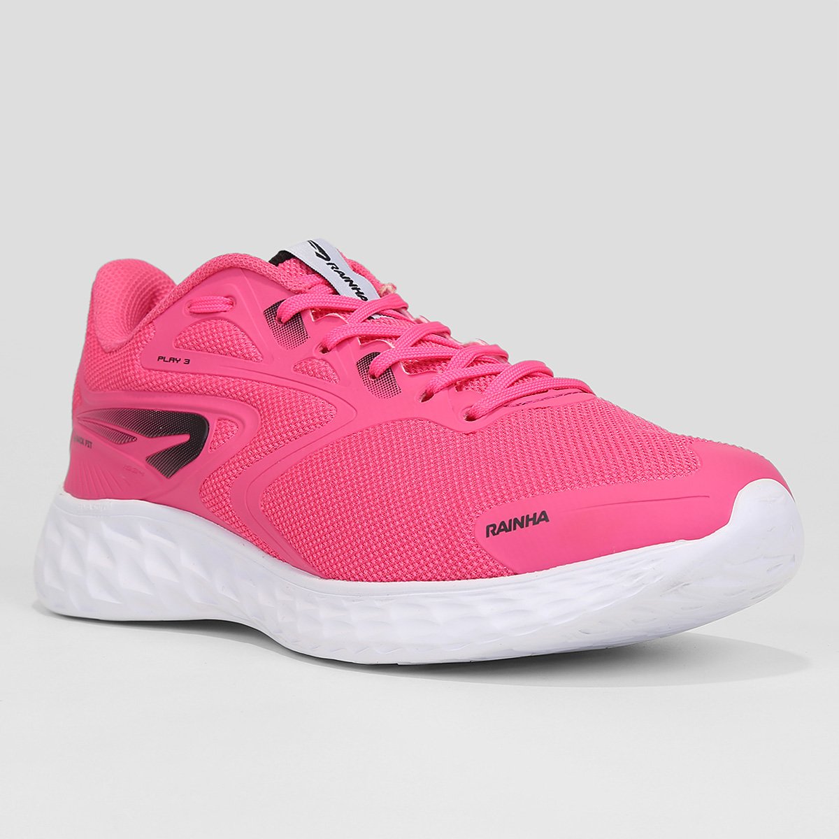 Tênis Rainha Play III Feminino Rosa+Preto Netshoes