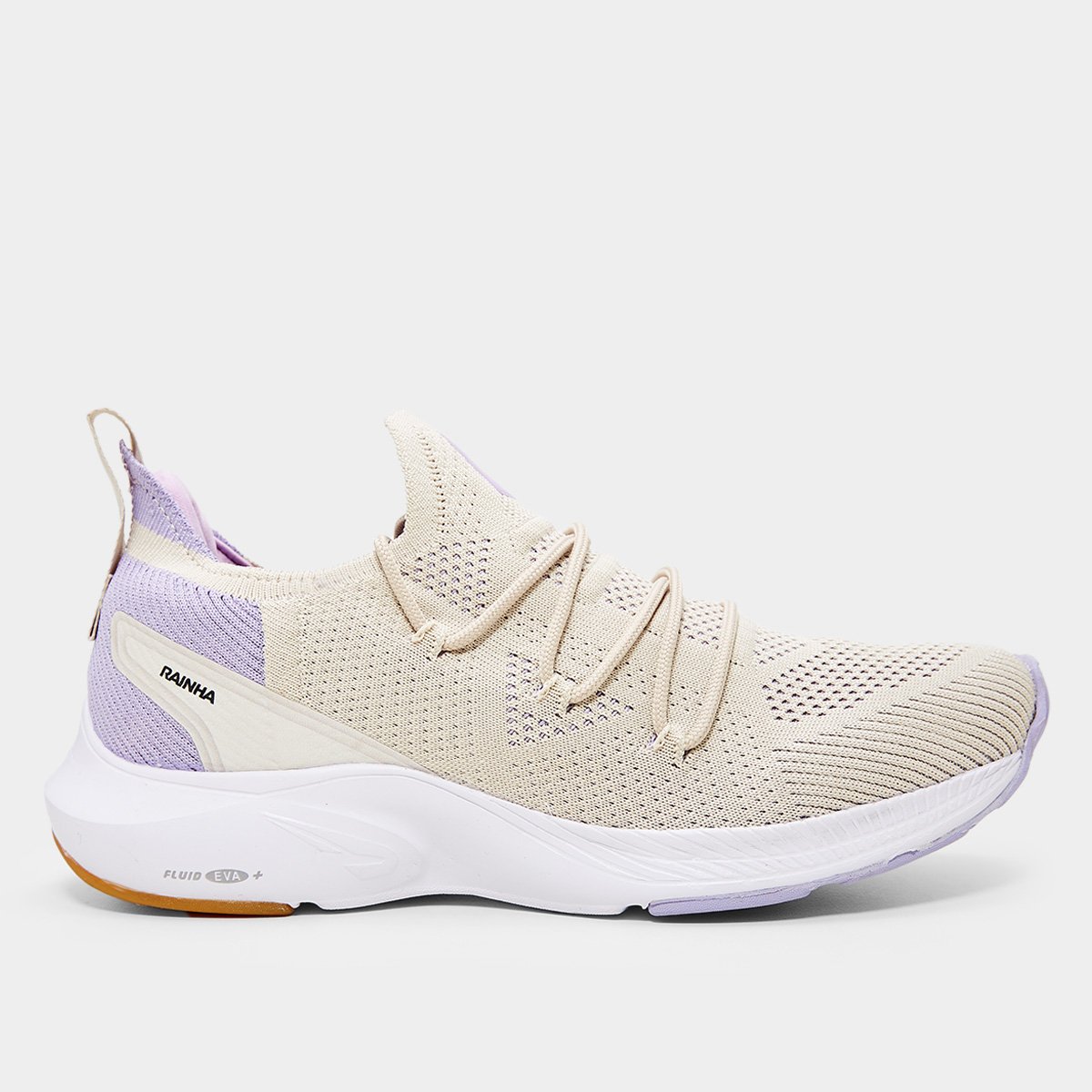 Tênis Rainha Studio Feminino Bege+Lilás Netshoes
