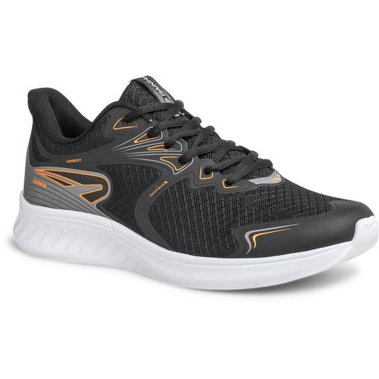 TENIS RAINHA VISION MASCULINO - Preto+Laranja Menor preço em TENIS RAINHA VISION MASCULINO - Preto+Laranja