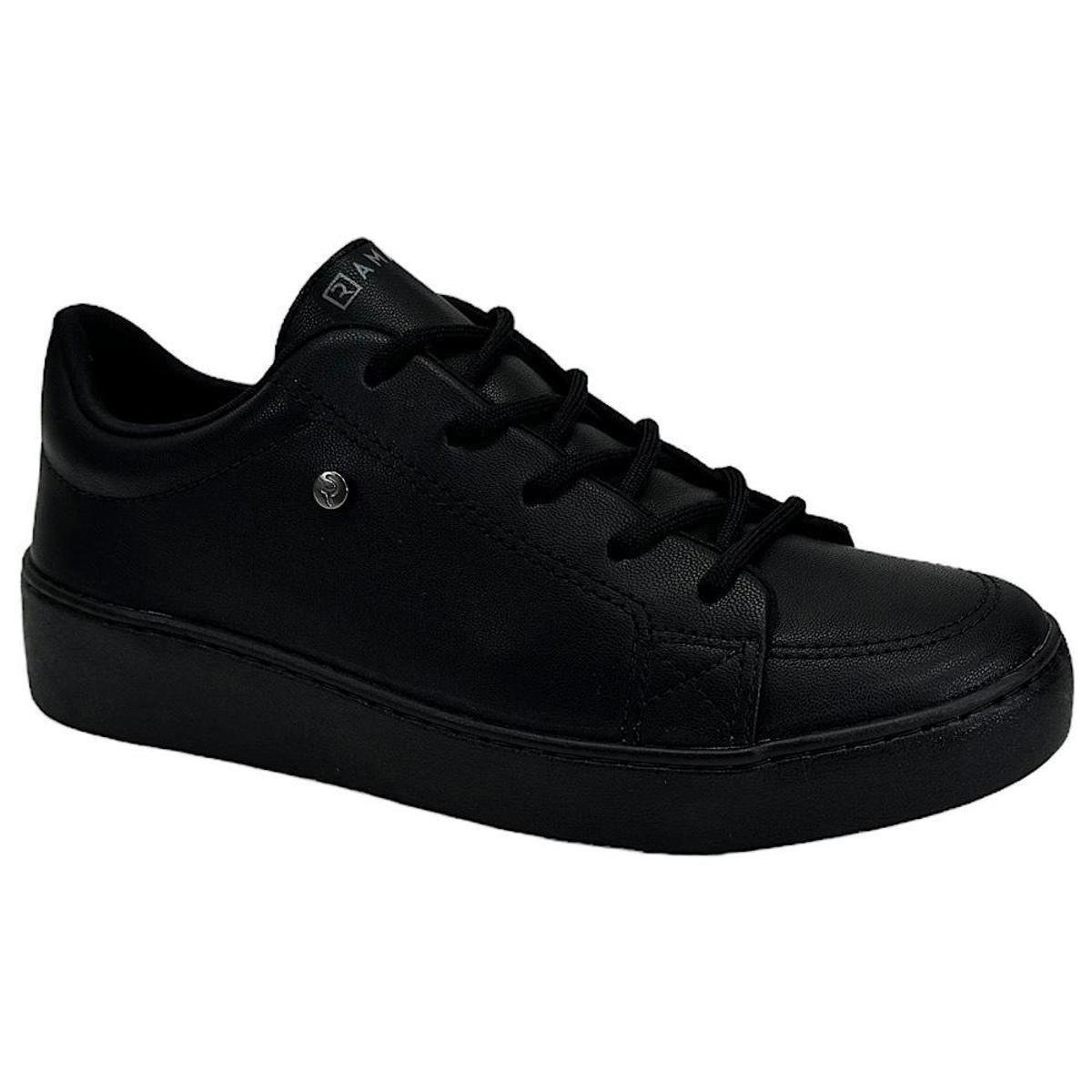 Tênis Ramarim Casual Feminino Monocolor 76224 Preto Preto
