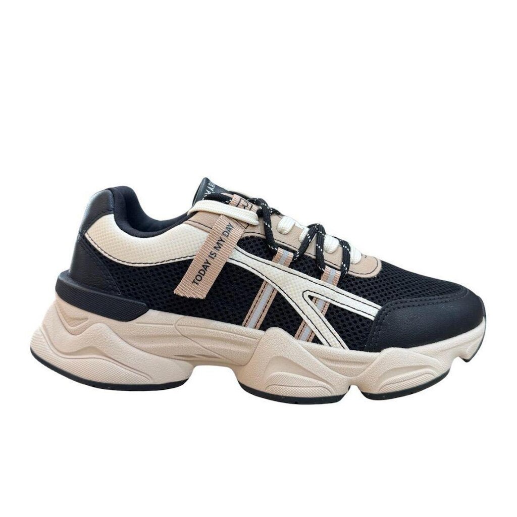 Tênis Ramarim Chunky Feminino 25-90206 Preto Com Dourado