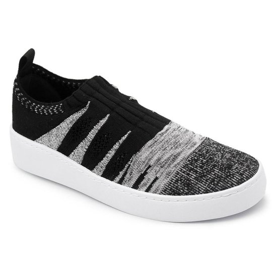 Tênis Ramarim Feminino Meia Slip-on Knit Sportize 2177224 - Preto+Branco Menor preço em Tênis Ramarim Feminino Meia Slip-on Knit Sportize 2177224 - Preto+Branco