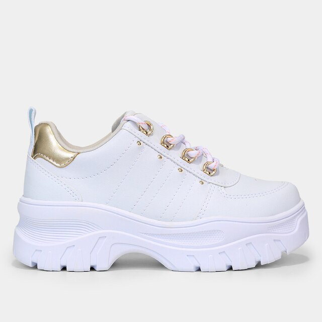 Tênis Ramarim Flatform Tratorado Feminino - Branco Menor preço em Tênis Ramarim Flatform Tratorado Feminino - Branco