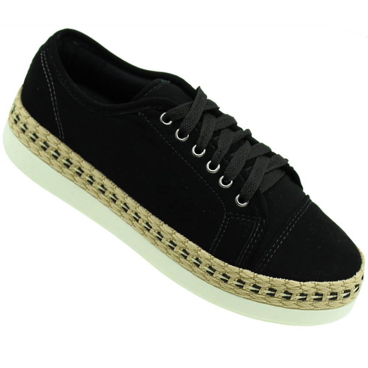 tenis peluche preto