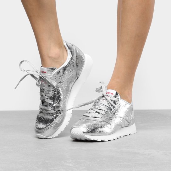 Tênis Reebok Cl Leather Hd Feminino - Prata e Branco é ruim? Tênis Reebok Cl Leather Hd Feminino - Prata e Branco é boa?