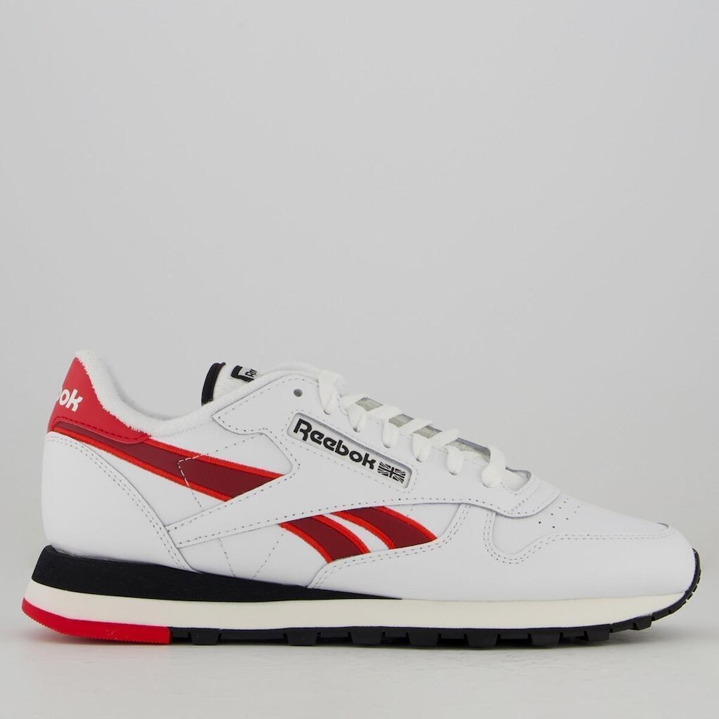 Tênis Reebok Classic Leather Branco e  Vermelho