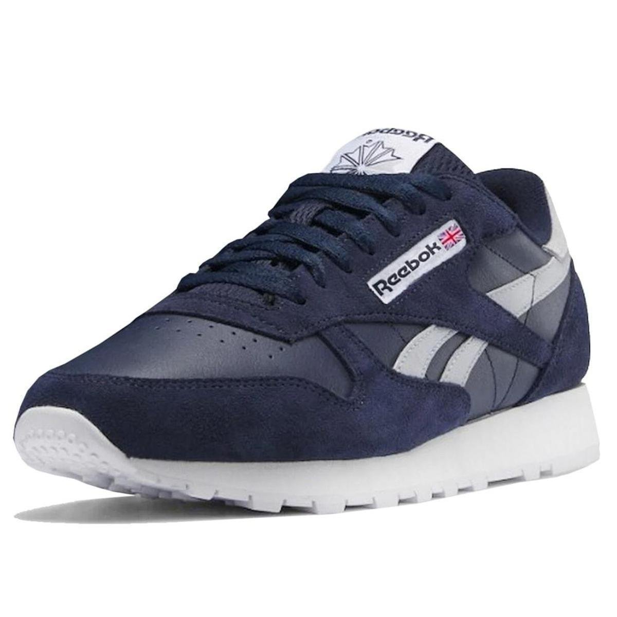 Reebok classic navy and white Clearance