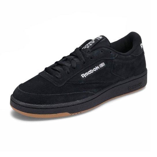 Tênis Reebok Club C 85 Masculino - Preto Menor preço em Tênis Reebok Club C 85 Masculino - Preto