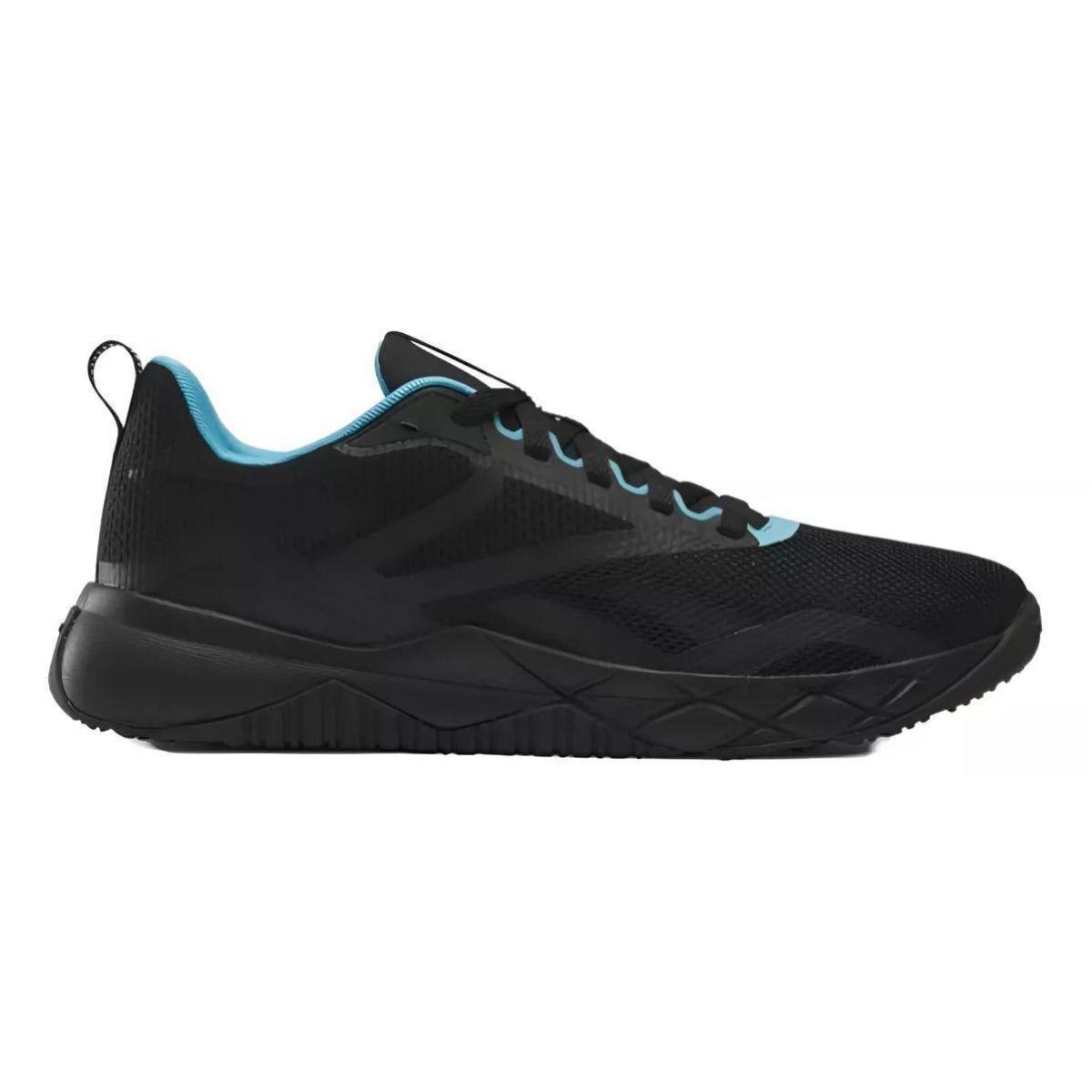 Tênis Reebok NFX Trainer Masculino Preto Azul Menor preço em Tênis Reebok NFX Trainer Masculino Preto Azul