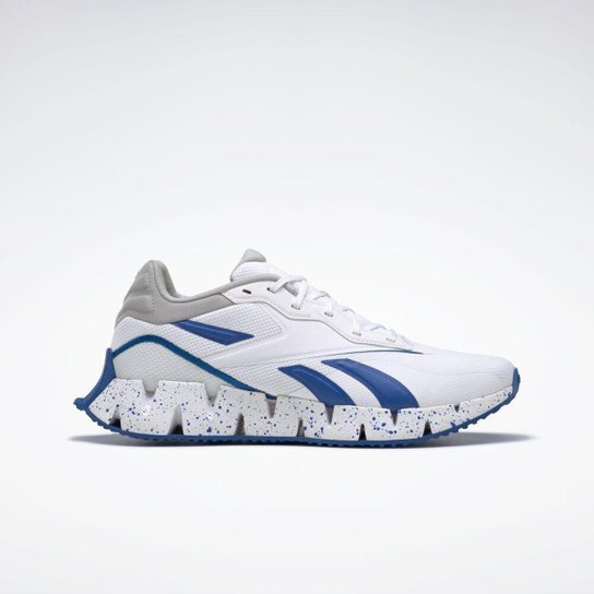 Tênis Reebok Zig Dynamica 4 Masculino - Branco+Azul Menor preço em Tênis Reebok Zig Dynamica 4 Masculino - Branco+Azul