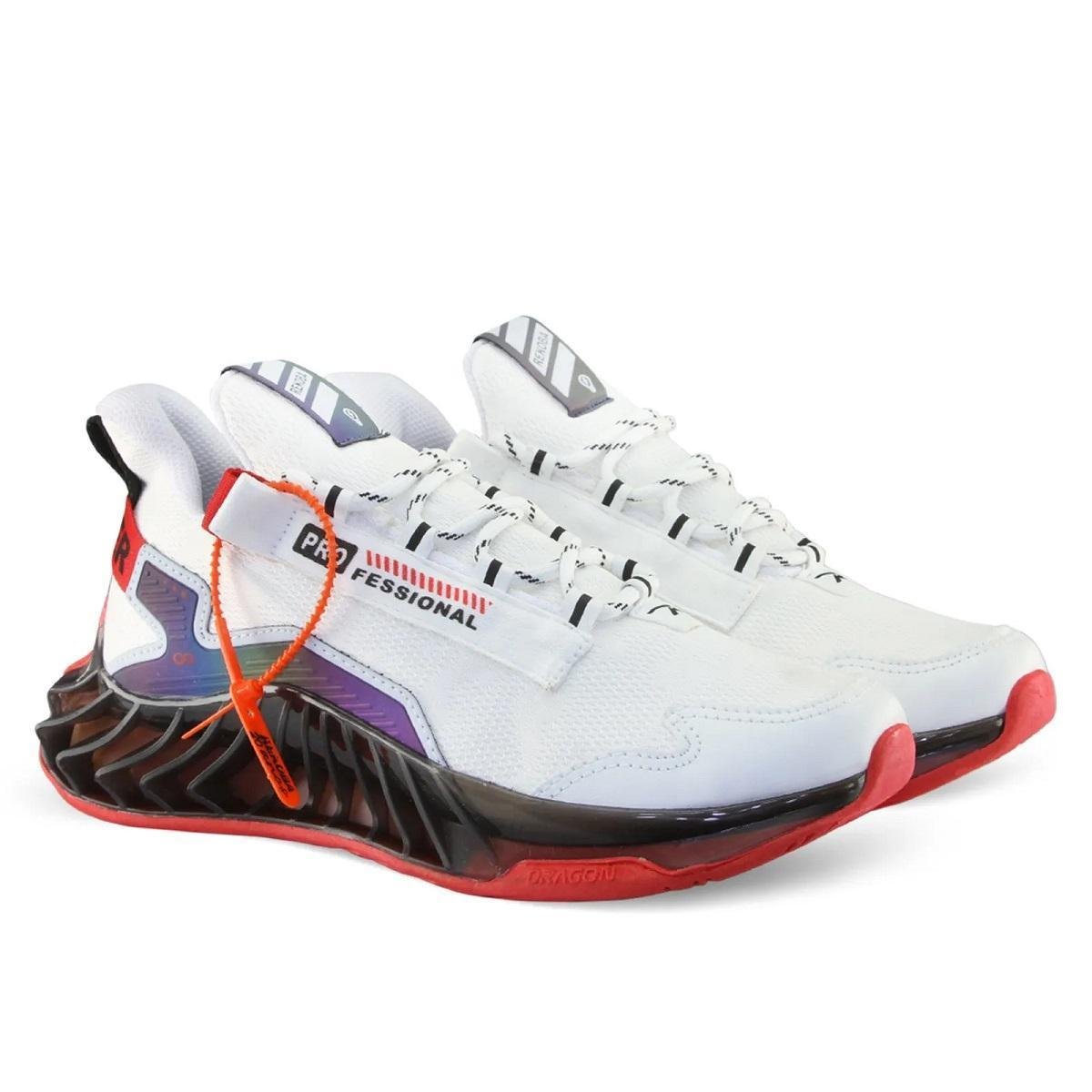 Tênis Rekoba Dragon Slyder Trek Sneaker Amortecedor Hidra - Branco
