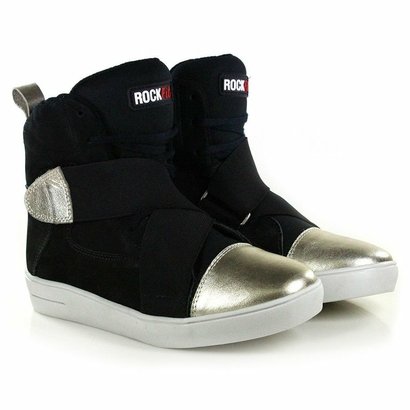 Tenis Rok Tênis Rock Fit Sneaker Rock Fit Couro Nobuck - Preto | Netshoes