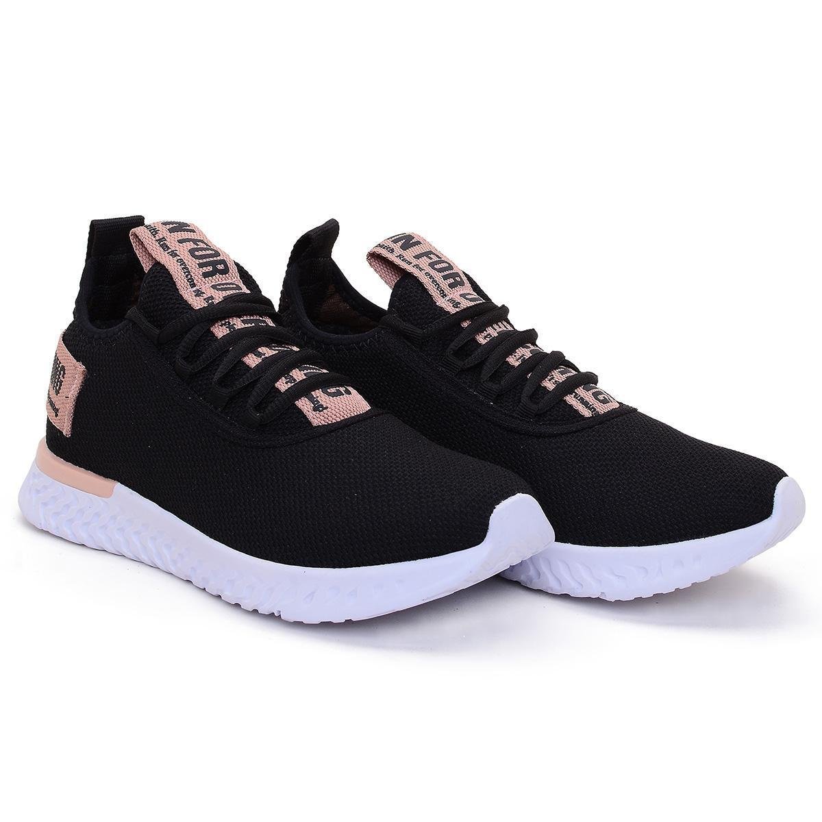 Tênis Run for Overcoming - Feminino - 39 - Preto - Preto | Netshoes