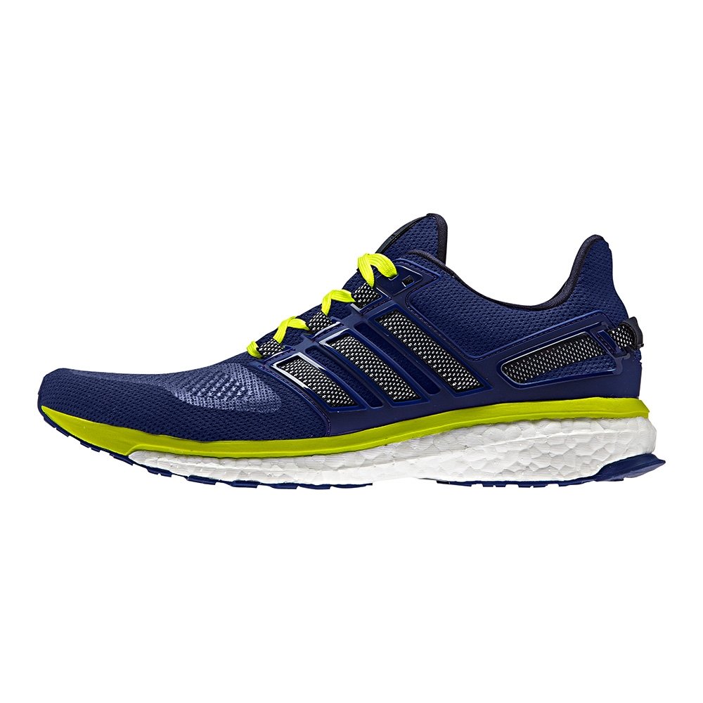 Tenis Running Adidas Energy Boost M Marinho+Verde Limão Netshoes