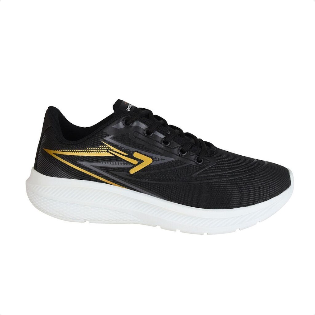 Tênis Running Masculino Box 200 Preto E Dourado