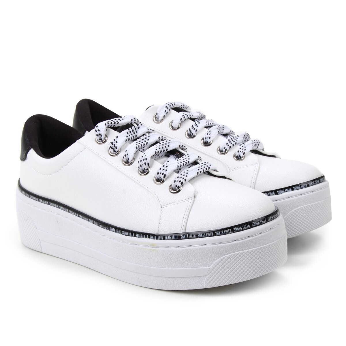 Tênis Santa Lolla Caixa Alta Amarração Feminino - Branco | Netshoes