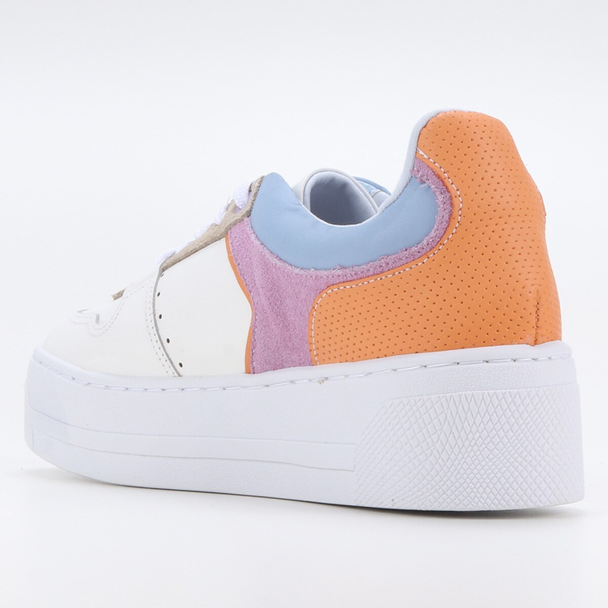 Tênis Santa Lolla Flatform Camurção Quartzo Feminino - Lilás+Laranja |  Netshoes