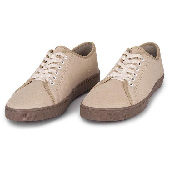 Tenis Sapatenis Casual Esporte Masculino - Bege Menor preço em Tenis Sapatenis Casual Esporte Masculino - Bege