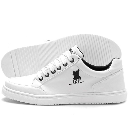 Tênis Sapatênis Casual Polo Plus - Branco Menor preço em Tênis Sapatênis Casual Polo Plus - Branco